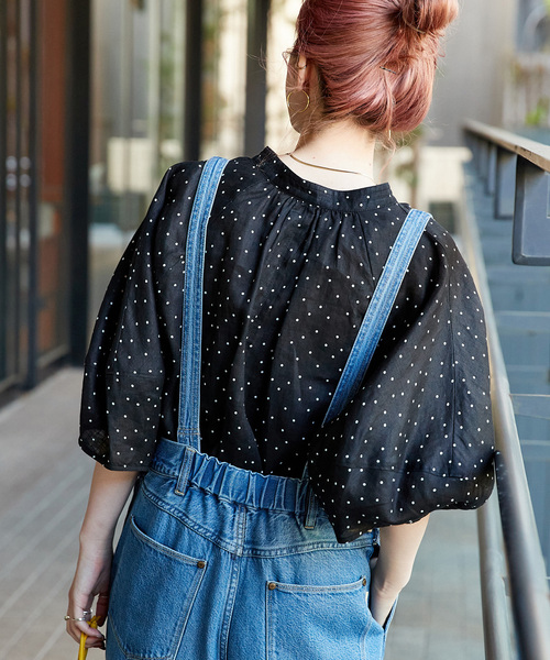 B.C STOCK（ベーセーストック）の「《追加6》手洗い可 / フレンチリネン2wayブラウス（シャツ/ブラウス・レディース・カーキ/ピンク/ホワイト/ブラックミックス/ブルー・FREE）」の3枚目の写真