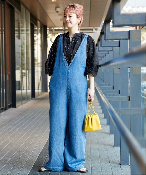 B.C STOCK（ベーセーストック）の「《追加6》手洗い可 / フレンチリネン2wayブラウス（シャツ/ブラウス・レディース・カーキ/ピンク/ホワイト/ブラックミックス/ブルー・FREE）」の19枚目の写真