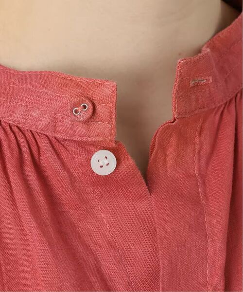 B.C STOCK（ベーセーストック）の「《追加6》手洗い可 / フレンチリネン2wayブラウス（シャツ/ブラウス・レディース・カーキ/ピンク/ホワイト/ブラックミックス/ブルー・FREE）」の17枚目の写真