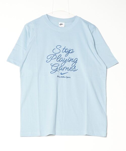 NIKE（ナイキ）の「ナイキ NIKE ナイキ  NSW S/S Tシャツ OPP1（Tシャツ/カットソー・レディース・ブラック/ブルー/ホワイト・M/L）」の3枚目の写真