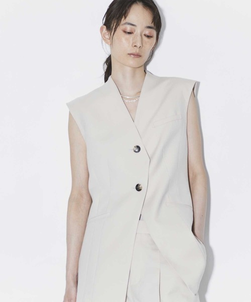 AKIRANAKA(アキラナカ)の「【AKIRANAKA/アキラナカ】EX.V Neck Gilet/別注Vネックジレベスト(ベスト・レディース・アイボリー・FREE)」の11枚目の写真