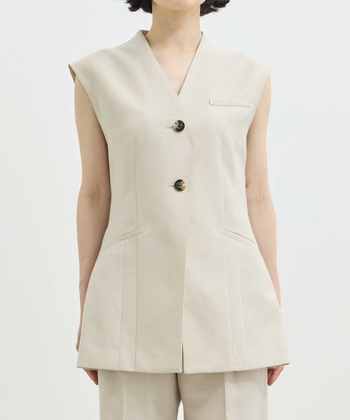 AKIRANAKA(アキラナカ)の「【AKIRANAKA/アキラナカ】EX.V Neck Gilet/別注Vネックジレベスト(ベスト・レディース・アイボリー・FREE)」の8枚目の写真