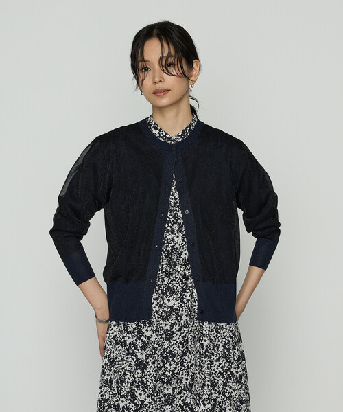 K.T KIYOKO TAKASE（キヨコタカセ）の「二重編みラメニット カーディガン（ニット/セーター・レディース・グレー/ブラック系その他・FREE）」の9枚目の写真