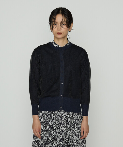 K.T KIYOKO TAKASE（キヨコタカセ）の「二重編みラメニット カーディガン（ニット/セーター・レディース・グレー/ブラック系その他・FREE）」の10枚目の写真