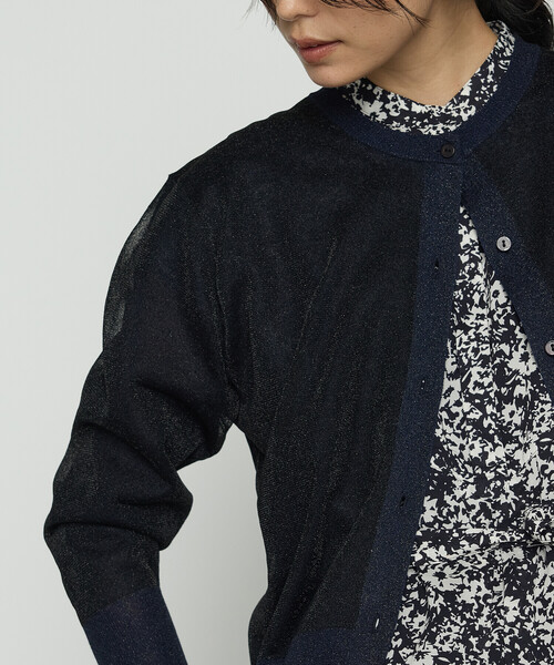 K.T KIYOKO TAKASE（キヨコタカセ）の「二重編みラメニット カーディガン（ニット/セーター・レディース・グレー/ブラック系その他・FREE）」の15枚目の写真