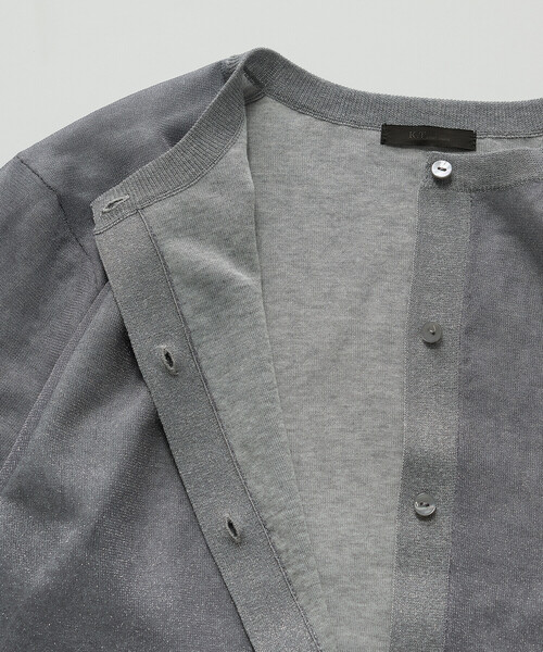 K.T KIYOKO TAKASE（キヨコタカセ）の「二重編みラメニット カーディガン（ニット/セーター・レディース・グレー/ブラック系その他・FREE）」の21枚目の写真