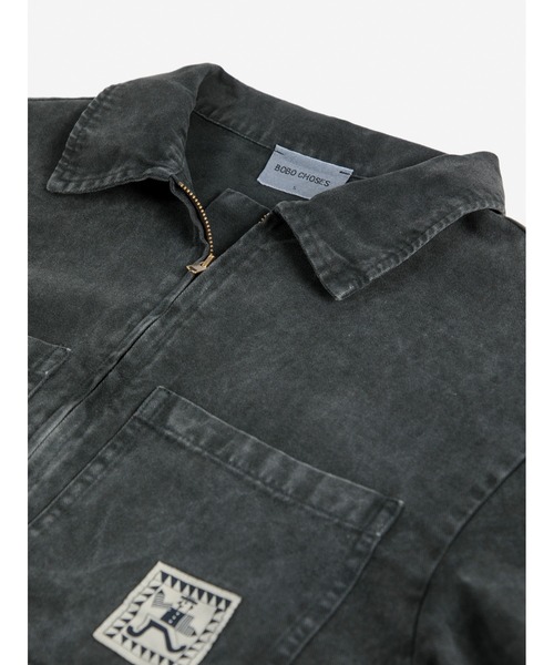 BOBO CHOSES(ボボショーズ)の「Denim zip-up jumpsuit(サロペット/オーバーオール・レディース・ダークグレー・S/M/L/XL/XS)」の3枚目の写真