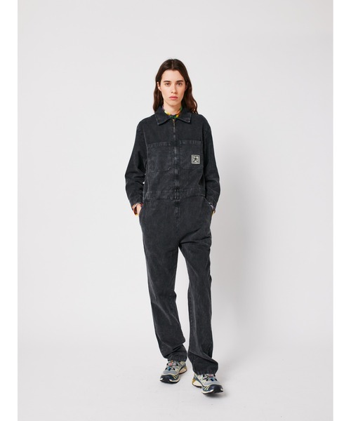 BOBO CHOSES(ボボショーズ)の「Denim zip-up jumpsuit(サロペット/オーバーオール・レディース・ダークグレー・S/M/L/XL/XS)」の5枚目の写真