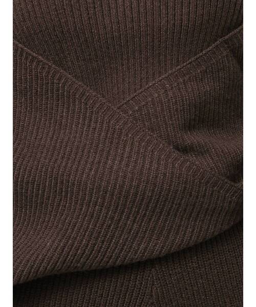 GYDA(ジェイダ)の「アームギャザーレイヤードニットロンパース(つなぎ/オールインワン・レディース・チャコールグレー/アイボリー/ブラック/ブラウン・FREE)」の18枚目の写真