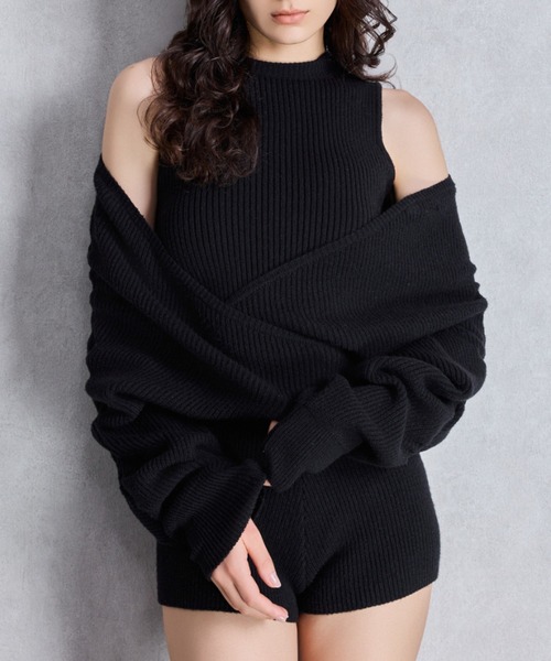 キルティングロンパース1点、ストレッチコーデュロイロンパース2点 ジェイダ GYDA サイドOPENギャザーテレコロンパース （アイボリー