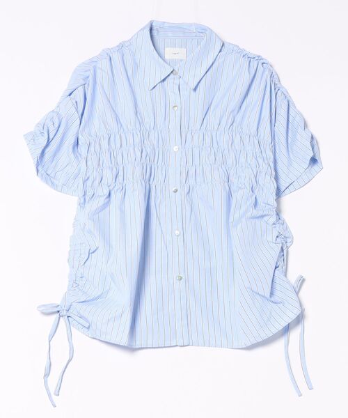 Ungrid（アングリッド）の「【Cl】ハーフスリーブギャザーシャツ（シャツ/ブラウス・レディース・パープル/ブルー・FREE）」の2枚目の写真