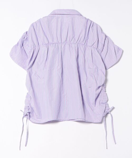 Ungrid（アングリッド）の「【Cl】ハーフスリーブギャザーシャツ（シャツ/ブラウス・レディース・パープル/ブルー・FREE）」の3枚目の写真