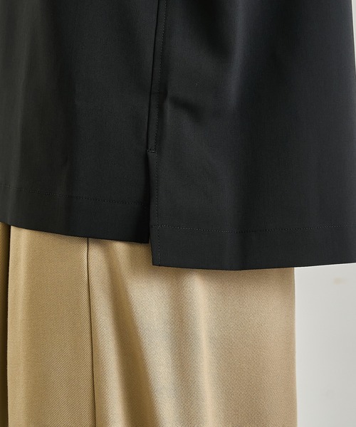 UNITED TOKYO（ユナイテッドトウキョウ）の「バイカラーニットドッキングシャツ（シャツ/ブラウス・メンズ・ブラウン/ブラック・1/2）」の8枚目の写真