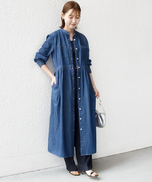 【新品】UNTITLED ラップ風 切替えワンピース 2 (洗濯可能) FREAK'S STORE｜ピグメント加工 ワッフル 切り替え ワンピース