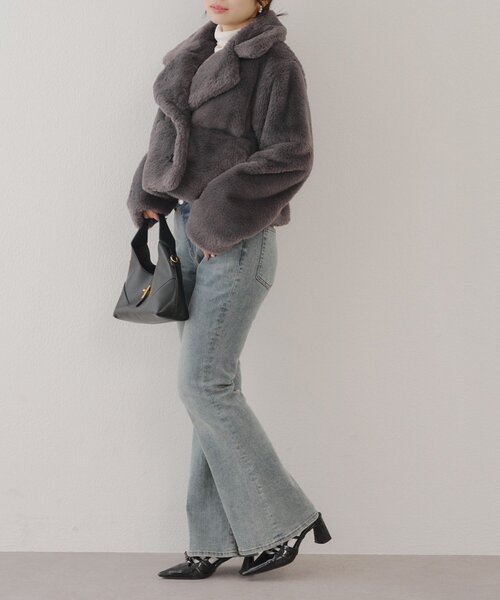 再お値下げ♪【blugirl 】美品⭐︎ラビットファー ショートジャケット 再お値下げ♪【blugirl 】美品⭐︎ラビットファー ショートジャケット