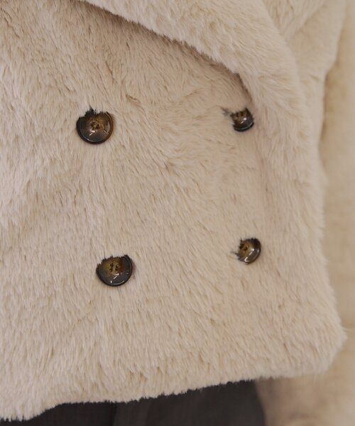 ラビット風ファーショートジャケット（その他アウター）｜Another