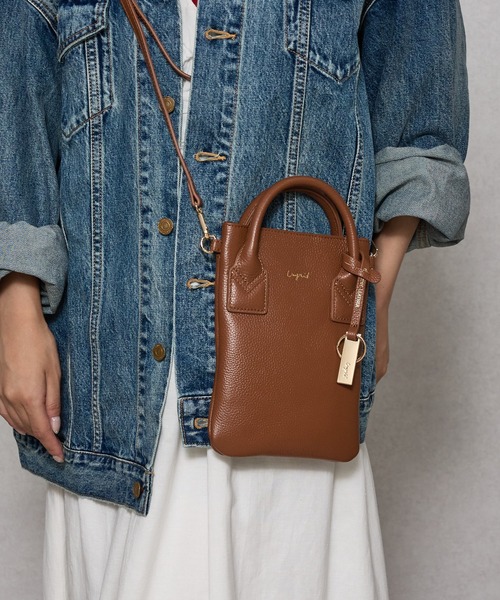 【Ungrid/アングリッド】牛革　スマホケース／マルチミニショルダーバッグ／パスポート入れ