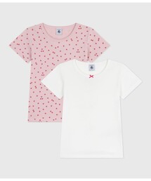 PETIT BATEAU（プチバトー）の「半袖Ｔシャツ２枚組（インナーウェア/肌着・キッズ）」