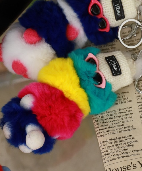 モフモフ イモムシモチーフ ぬいぐるみキーホルダー（キーホルダー