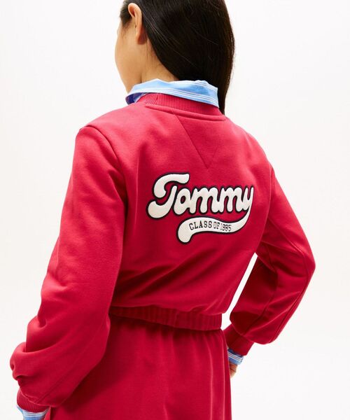 TOMMY HILFIGER（トミーヒルフィガー）の「GIRLS バーシティロングスリーブニットワンピース（ワンピース・レディース・ライトグレー/マルチ・150cm/160cm/140cm/130cm）」の8枚目の写真