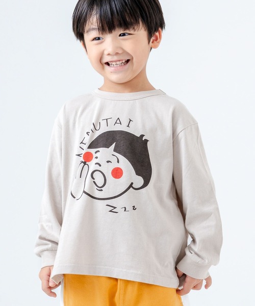 SKAPE(エスケープ)の「プチプリロンT(Tシャツ/カットソー・キッズ・ベージュ/パープル/イエロー/レッド/グレー/ブラック/ホワイト/ブルー/グリーン/アイボリー・90cm/110cm/100cm/120cm/130cm/80cm)」の5枚目の写真