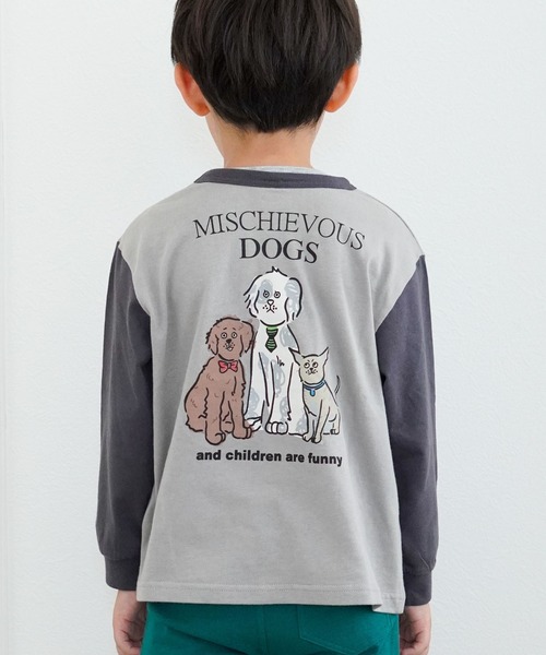 SKAPE(エスケープ)の「プチプリロンT(Tシャツ/カットソー・キッズ・ベージュ/パープル/イエロー/レッド/グレー/ブラック/ホワイト/ブルー/グリーン/アイボリー・90cm/110cm/100cm/120cm/130cm/80cm)」の4枚目の写真