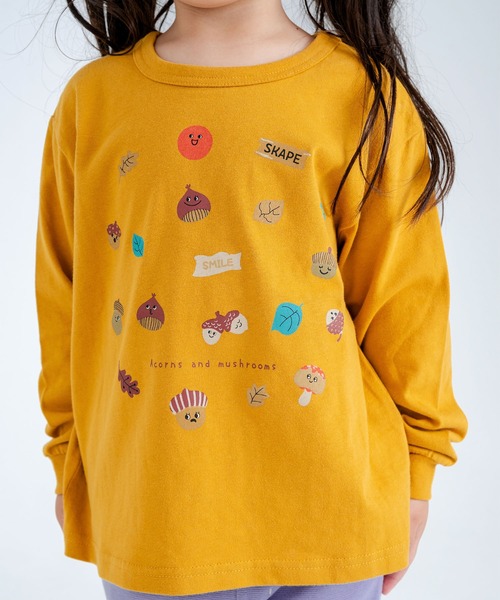 SKAPE(エスケープ)の「プチプリロンT(Tシャツ/カットソー・キッズ・ベージュ/パープル/イエロー/レッド/グレー/ブラック/ホワイト/ブルー/グリーン/アイボリー・90cm/110cm/100cm/120cm/130cm/80cm)」の9枚目の写真