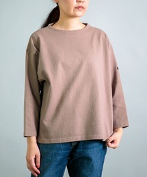 OMNIGOD | [OMNIGOD womens / オムニゴッド] 8/天竺 ボートネックマニッシュシャツ(Tシャツ/カットソー)