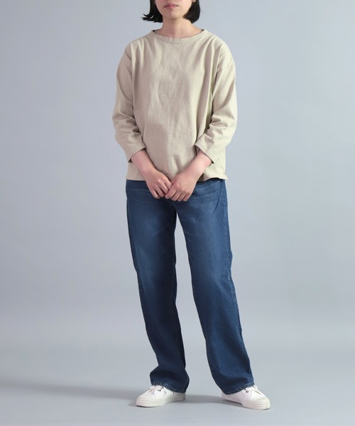 ボニオ OMNIGOD womens / オムニゴッド] 8/天竺 ボートネックマニッシュシャツ