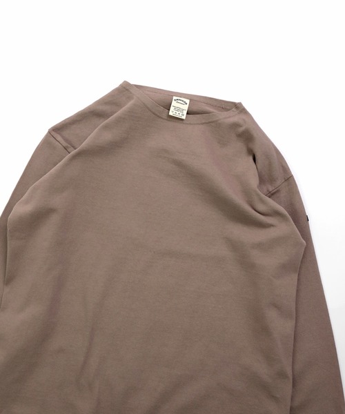 OMNIGOD（オムニゴッド）の「[OMNIGOD womens / オムニゴッド] 8/天竺 ボートネックマニッシュシャツ（Tシャツ/カットソー・レディース・アッシュグレー/アイボリー/ブラック/ベージュ・FREE）」の14枚目の写真