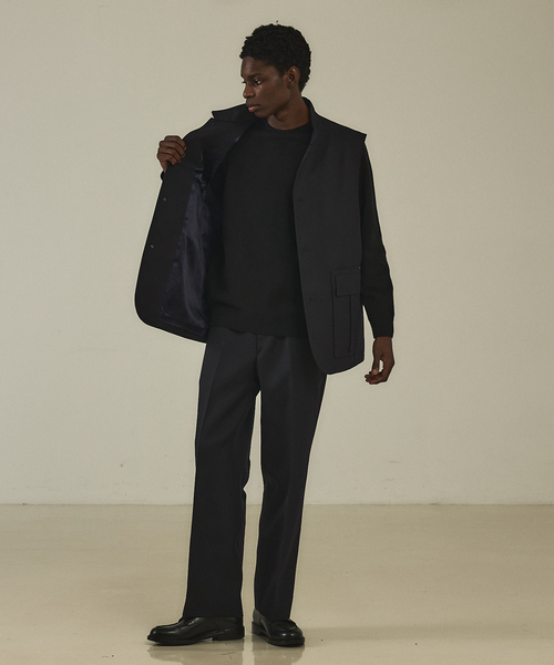 DESIGNWORKS（デザインワークス）の「【セットアップ対応】スリーブレス ユーロ ゲームベスト/ジャケット（ベスト・メンズ・グレー/ダークネイビー・46/50）」の3枚目の写真