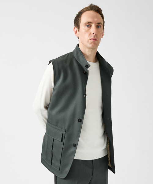 DESIGNWORKS（デザインワークス）の「【セットアップ対応】スリーブレス ユーロ ゲームベスト/ジャケット（ベスト・メンズ・グレー/ダークネイビー・46/50）」の16枚目の写真