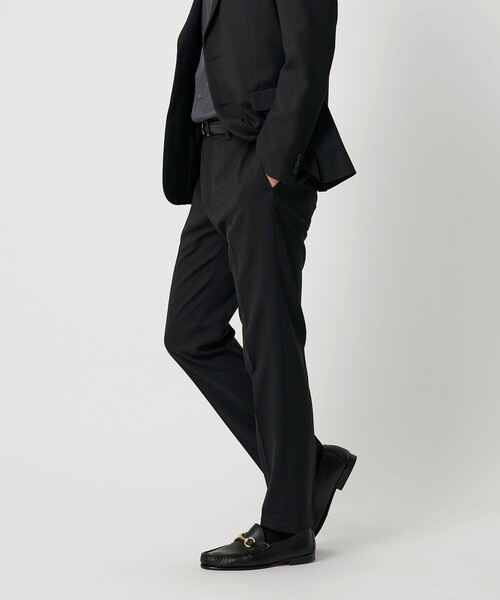 未使用級 ユナイテッドアローズ 3点セット ノーカラー パンツスカートスーツ 紺 UNITED ARROWS 【スーツ3点SET】ユナイテッドアローズ