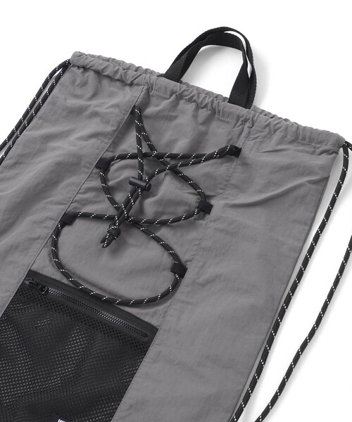 WASK(ワスク)の「メッシュポケットドローコードナップサック(バックパック/リュック・キッズ・グレー/ブラック・FREE)」の15枚目の写真