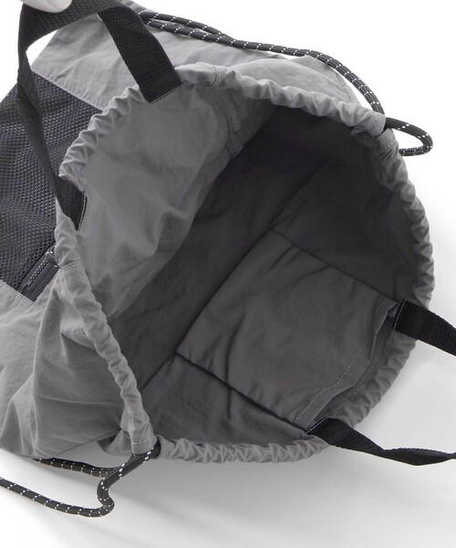 WASK(ワスク)の「メッシュポケットドローコードナップサック(バックパック/リュック・キッズ・グレー/ブラック・FREE)」の16枚目の写真