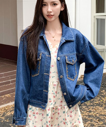 2ly2（トゥーリートゥー）の「ゆったりシルエットのデニムジャケット（その他アウター）」