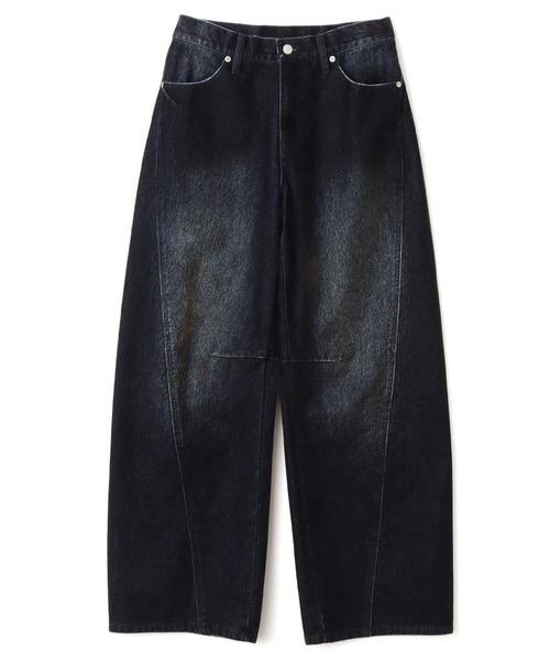 atmos pink(アトモスピンク)の「atmos pink Flocky Denim Pants / アトモス ピンク フロッキー デニム パンツ(デニムパンツ・レディース・ブロンズ/ネイビー・S/M)」の1枚目の写真