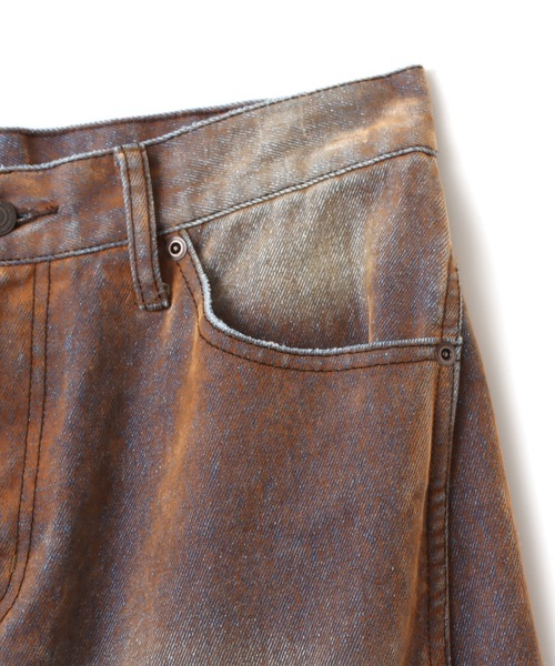 atmos pink(アトモスピンク)の「atmos pink Flocky Denim Pants / アトモス ピンク フロッキー デニム パンツ(デニムパンツ・レディース・ブロンズ/ネイビー・S/M)」の9枚目の写真