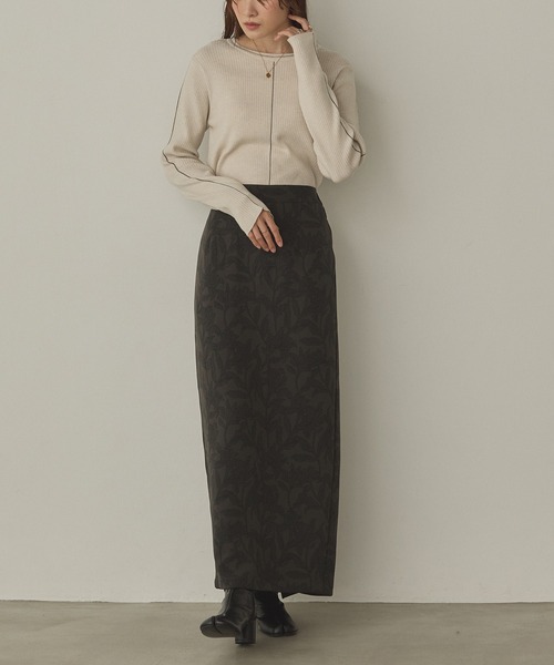 hunch(ハンチ)の「花柄プリント ナロースカート(スカート・レディース・ブラウン系その他/グレー系その他/ベージュ系その他・FREE)」の9枚目の写真