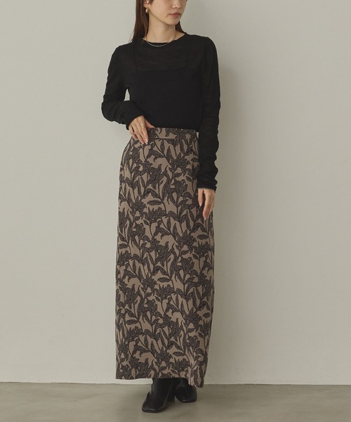 セール】花柄プリント ナロースカート（スカート）｜hunch（ハンチ）の