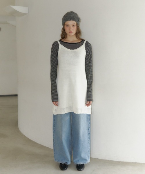 GIUNON（ジウノン）の「boat neck border long-t / ボートネックボーダーロンT（Tシャツ/カットソー・レディース・ピンク/グレー/ブラック・FREE）」の19枚目の写真