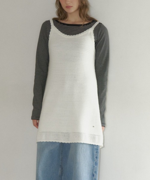 GIUNON（ジウノン）の「boat neck border long-t / ボートネックボーダーロンT（Tシャツ/カットソー・レディース・ピンク/グレー/ブラック・FREE）」の12枚目の写真