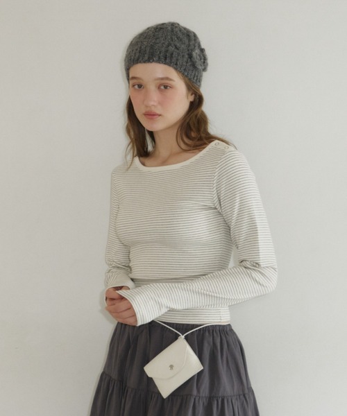 boat neck border long-t / ボートネックボーダーロンT（Tシャツ