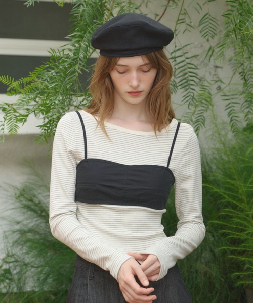 GIUNON（ジウノン）の「boat neck border long-t / ボートネックボーダーロンT（Tシャツ/カットソー・レディース・ピンク/グレー/ブラック・FREE）」の21枚目の写真