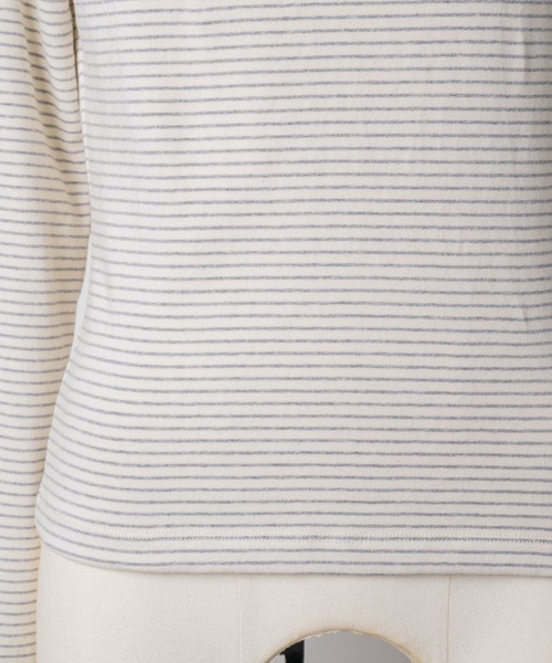 GIUNON（ジウノン）の「boat neck border long-t / ボートネックボーダーロンT（Tシャツ/カットソー・レディース・ピンク/グレー/ブラック・FREE）」の10枚目の写真