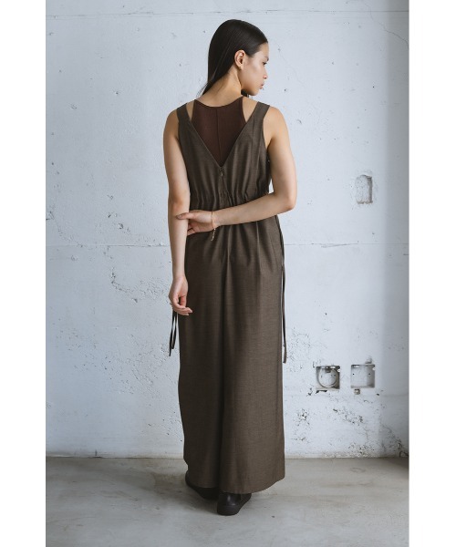 セール】サイドギャザーワイドロンパース（つなぎ/オールインワン