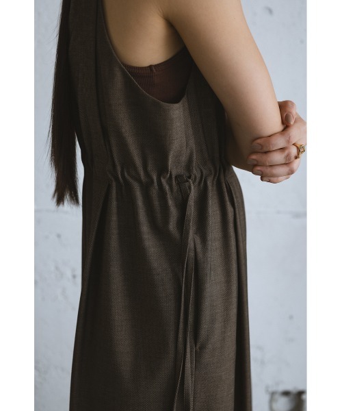 STYLEMIXER（スタイルミキサー）の「サイドギャザーワイドロンパース（つなぎ/オールインワン・レディース・ブラウン/ブラック/ライトベージュ・SMALL/MEDIUM）」の20枚目の写真