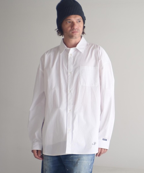 ADAM PATEK(アダムパテック)の「ms6232-James Fabric typewriter shirt シャツ(AP2525006)(シャツ/ブラウス・メンズ・ホワイト/ブラック/ベージュ・1/2)」の2枚目の写真