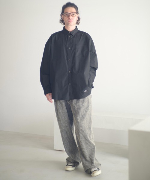 ADAM PATEK(アダムパテック)の「ms6232-James Fabric typewriter shirt シャツ(AP2525006)(シャツ/ブラウス・メンズ・ホワイト/ブラック/ベージュ・1/2)」の8枚目の写真