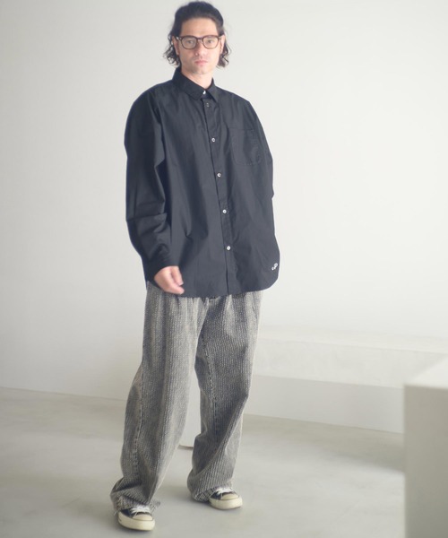 ADAM PATEK(アダムパテック)の「ms6232-James Fabric typewriter shirt シャツ(AP2525006)(シャツ/ブラウス・メンズ・ホワイト/ブラック/ベージュ・1/2)」の9枚目の写真